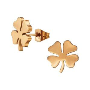 Rose Gold Stainless Steel Clover Stud Earring​